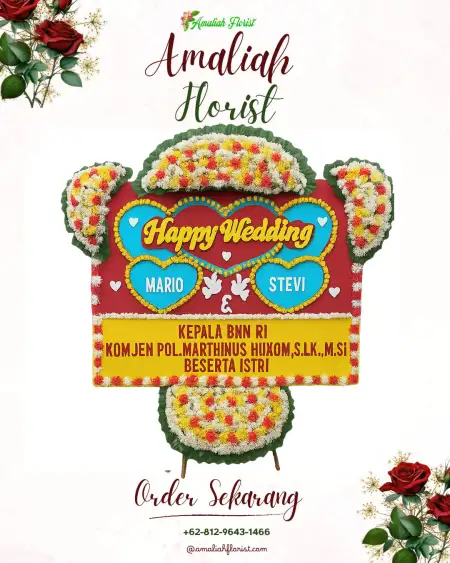 Papan Bunga Pernikahan Sanua